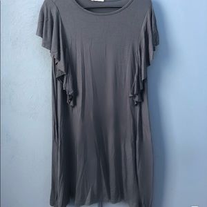 SOCIALITE Purple Grey Ruffle Dress